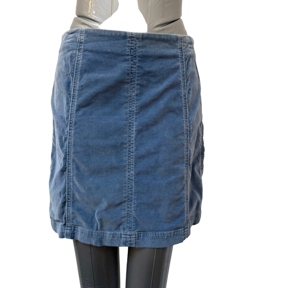 Free People Corduroy Mini Skirt Women's Size 10 Blue